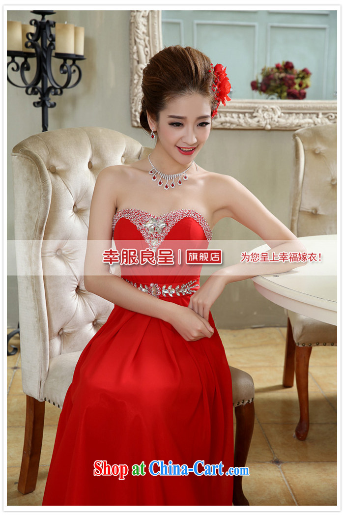 A good service is 2015 new bride wedding dress long red with Princess Mary Magdalene chest wedding dresses dress red L pictures, price, brand platters! Elections are good character, the national distribution, so why buy now enjoy more preferential! Health