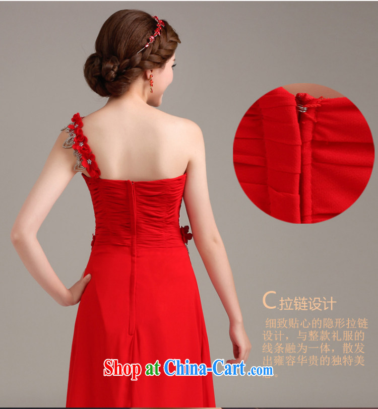 Ting Beverly 2015 marriages new dress red toast serving single shoulder-length, chest bare dress red XL pictures, price, brand platters! Elections are good character, the national distribution, so why buy now enjoy more preferential! Health
