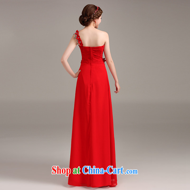Ting Beverly 2015 marriages new dress red toast served by shoulder-length, chest bare dress red XL Ting, Beverly (tingbeier), online shopping