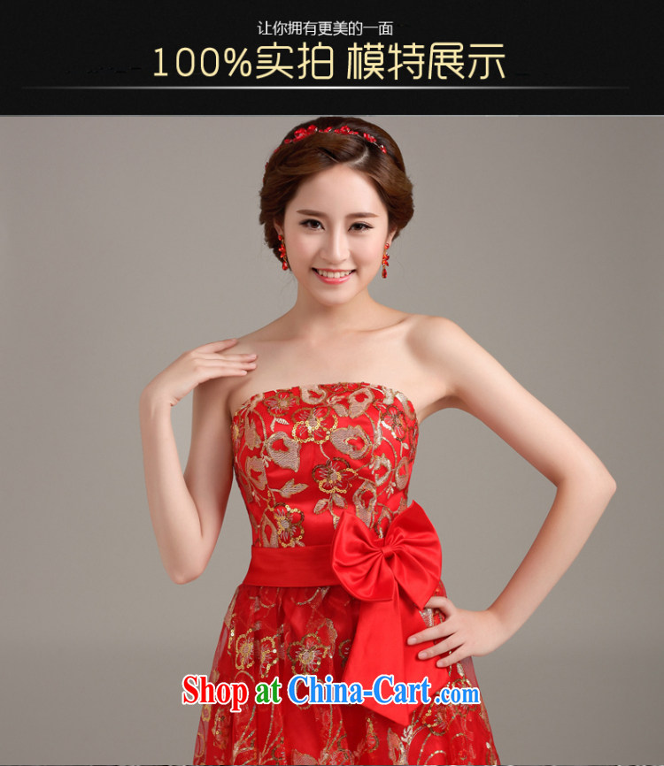 Ting Beverly bride toast wedding clothes stylish dress wiped chest-bridesmaid clothing red short retro dress 2015 New Red XXL pictures, price, brand platters! Elections are good character, the national distribution, so why buy now enjoy more preferential! Health