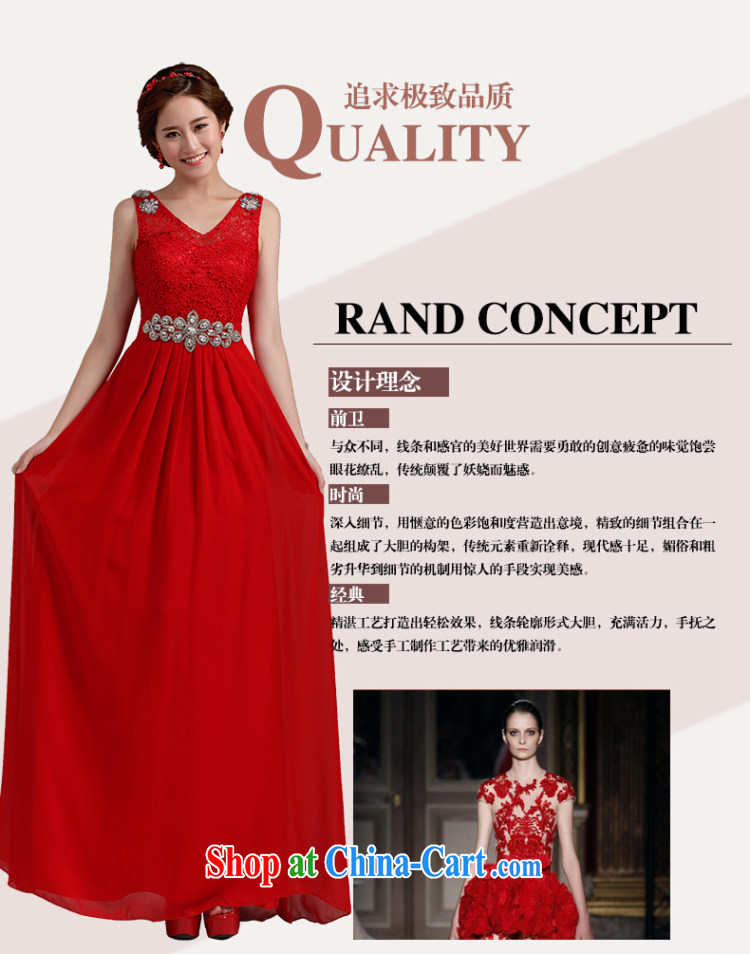 Ting Beverly toast Service Bridal Fashion 2015 new wedding dress spring bridal Red double-shoulder-length, lace bridesmaid red XL pictures, price, brand platters! Elections are good character, the national distribution, so why buy now enjoy more preferential! Health