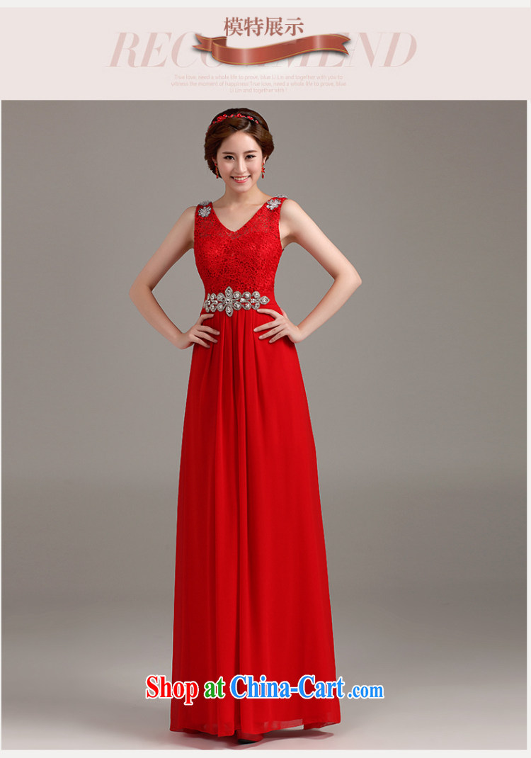 Ting Beverly toast Service Bridal Fashion 2015 new wedding dress spring bridal Red double-shoulder-length, lace bridesmaid red XL pictures, price, brand platters! Elections are good character, the national distribution, so why buy now enjoy more preferential! Health