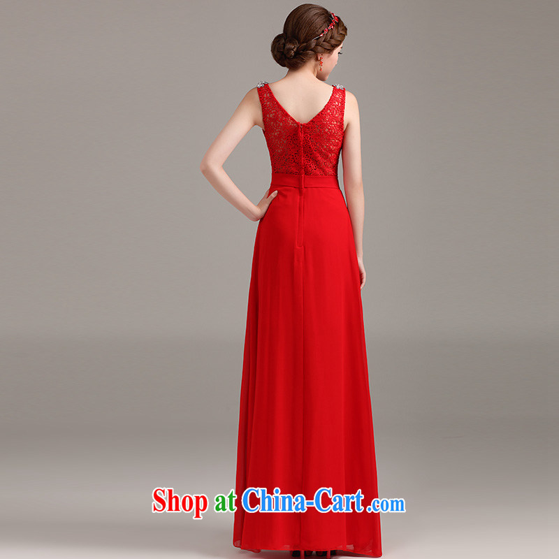 Ting Beverly toast Service Bridal Fashion 2015 new wedding dress spring bridal Red double-shoulder-length, lace bridesmaid red XL Ting, Beverly (tingbeier), online shopping
