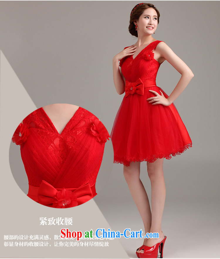 Ting Beverly dress 2015 new marriages served toast short, cultivating graphics thin red dress shoulders V collar dresses red XL pictures, price, brand platters! Elections are good character, the national distribution, so why buy now enjoy more preferential! Health