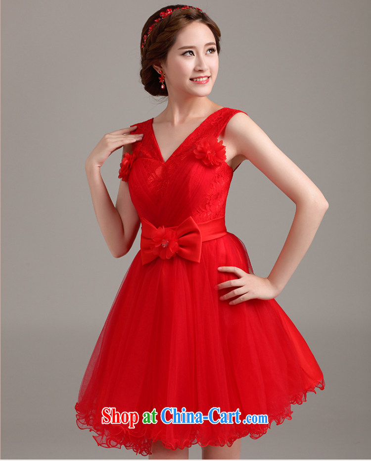 Ting Beverly dress 2015 new marriages served toast short, cultivating graphics thin red dress shoulders V collar dresses red XL pictures, price, brand platters! Elections are good character, the national distribution, so why buy now enjoy more preferential! Health
