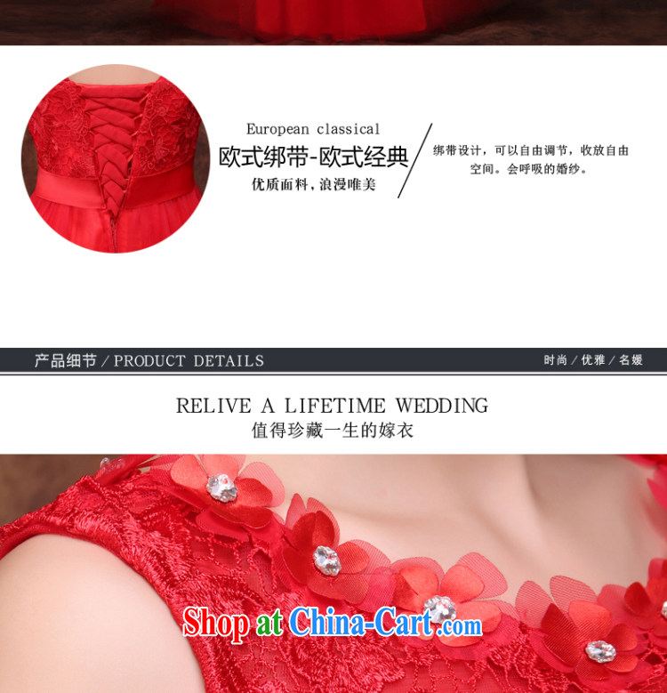 Wei Qi 2015 new summer wedding dresses bridal wedding dress red bows, serving double-shoulder lace banquet dress the dress code graduation ball female Red XXL pictures, price, brand platters! Elections are good character, the national distribution, so why buy now enjoy more preferential! Health