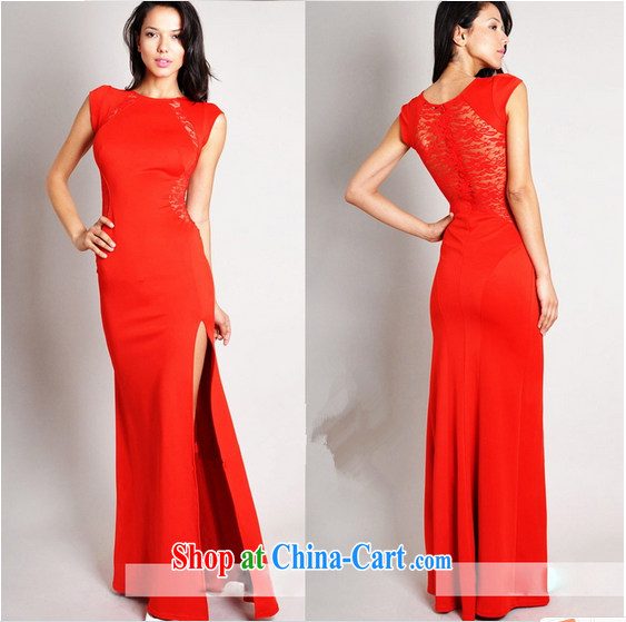 The Bekaa in Dili 8037 #Europe trade long skirt the forklift truck dresses behind lace skirt night dress red M pictures, price, brand platters! Elections are good character, the national distribution, so why buy now enjoy more preferential! Health