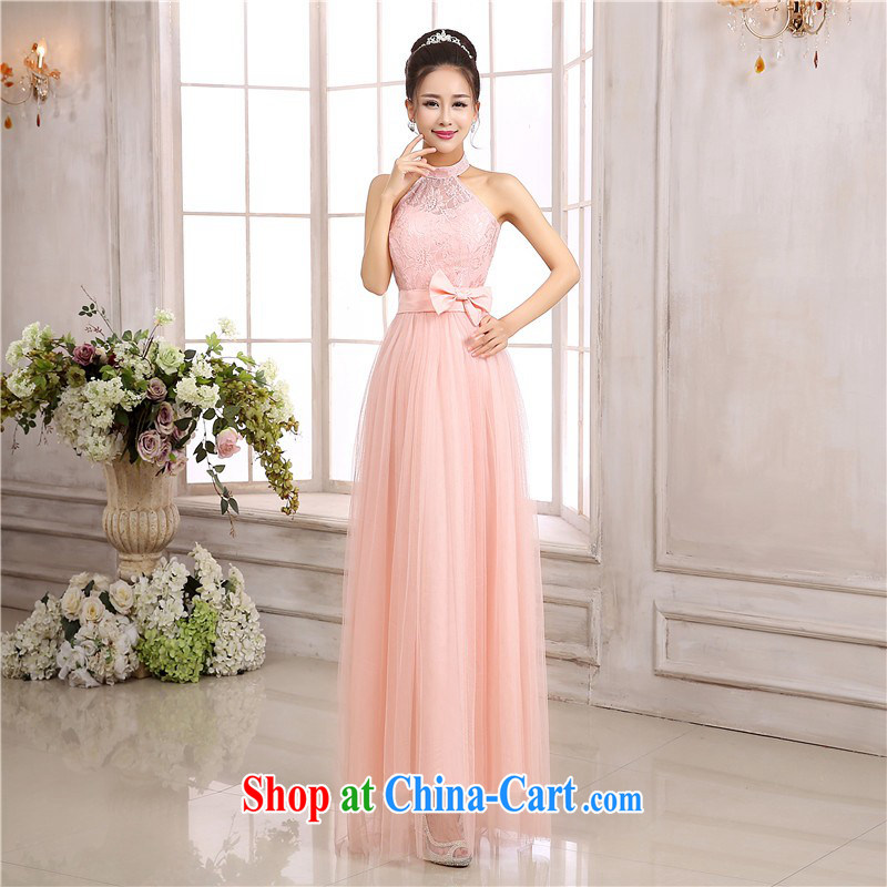 The package mail New Long dress elegant and sexy scarf back exposed dresses wedding wedding dresses bridesmaid sister's small gift skirts shaggy lace light champagne color code, land is still the garment, shopping on the Internet