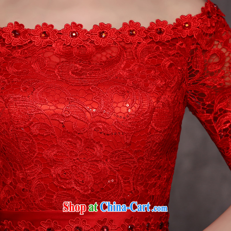Cheng Kejie MIA toast Service Bridal Fashion 2015 new wedding dress a Field shoulder red long banquet dress female Red XXL, Jake Mia, shopping on the Internet