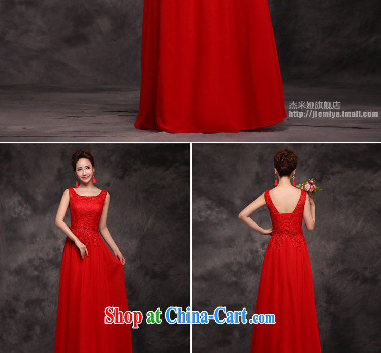 J. MIA 2015 New Red double-shoulder-length, cultivating lace Evening Dress bridal wedding dress toast serving evening dress female Red XXL pictures, price, brand platters! Elections are good character, the national distribution, so why buy now enjoy more preferential! Health