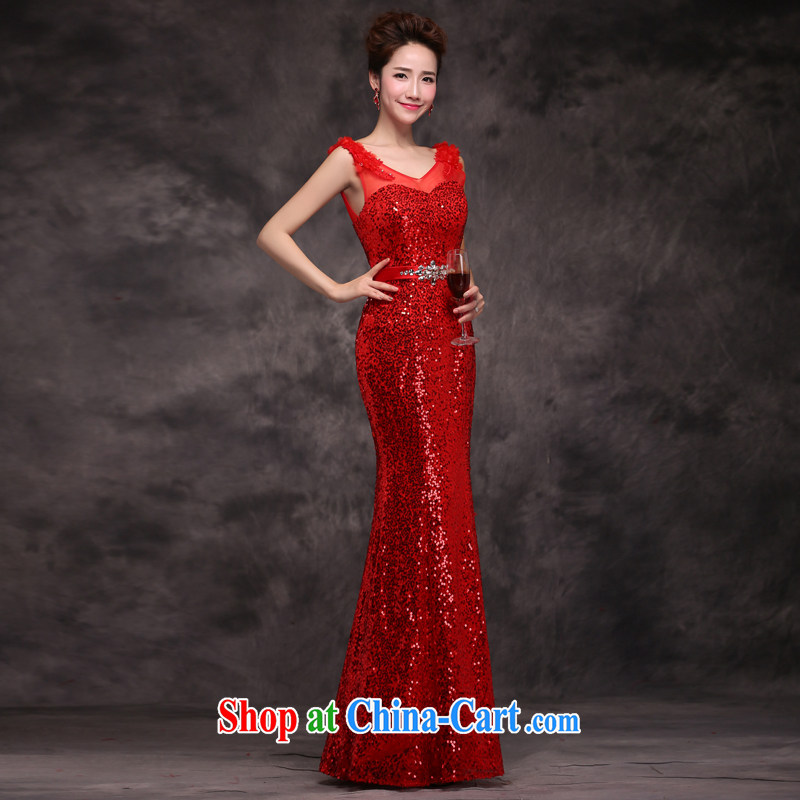 Jie MIA dress 2015 New Long bows service bridal gown crowsfoot shoulders, stylish wedding dress red XXL, Jake Mia, and shopping on the Internet