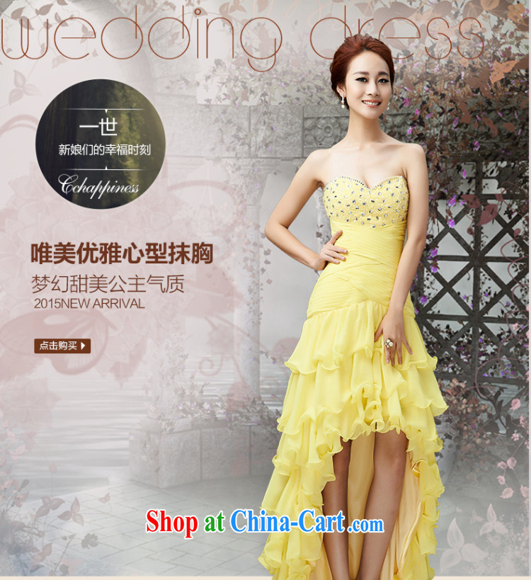 Han Park (cchappiness) 2015 new sexy bare chest stylish bows clothing bridesmaid Service Annual Meeting dress yellow XXL (7 days shipping) pictures, price, brand platters! Elections are good character, the national distribution, so why buy now enjoy more preferential! Health