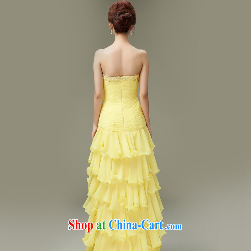 Han Park (cchappiness) 2015 new sexy bare chest stylish bows. bridesmaid Service Annual Meeting dress yellow XXL (7 days Shipping), Han Park (cchappiness), online shopping