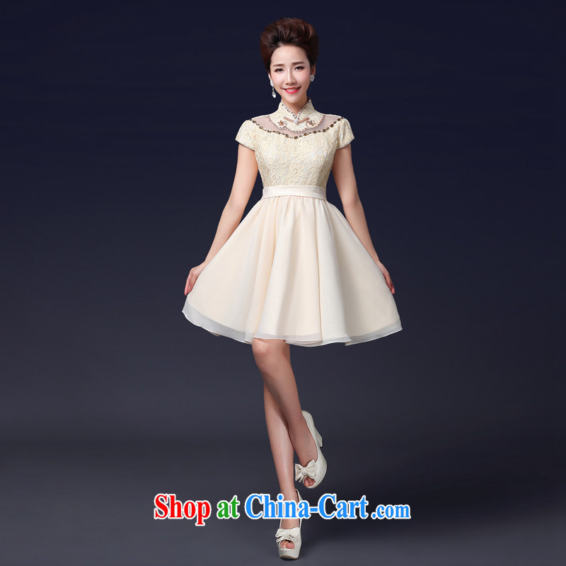Jie MIA dress 2015 new stylish cuff in long marriages champagne toast service bridesmaid serving the dress long XXL, Jake Mia, shopping on the Internet