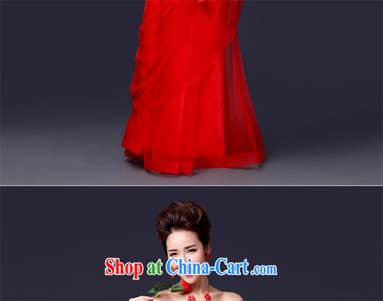 J. MIA 2014 new stylish erase chest lace beauty dress bridal wedding dress red tie bows serving long red L pictures, price, brand platters! Elections are good character, the national distribution, so why buy now enjoy more preferential! Health
