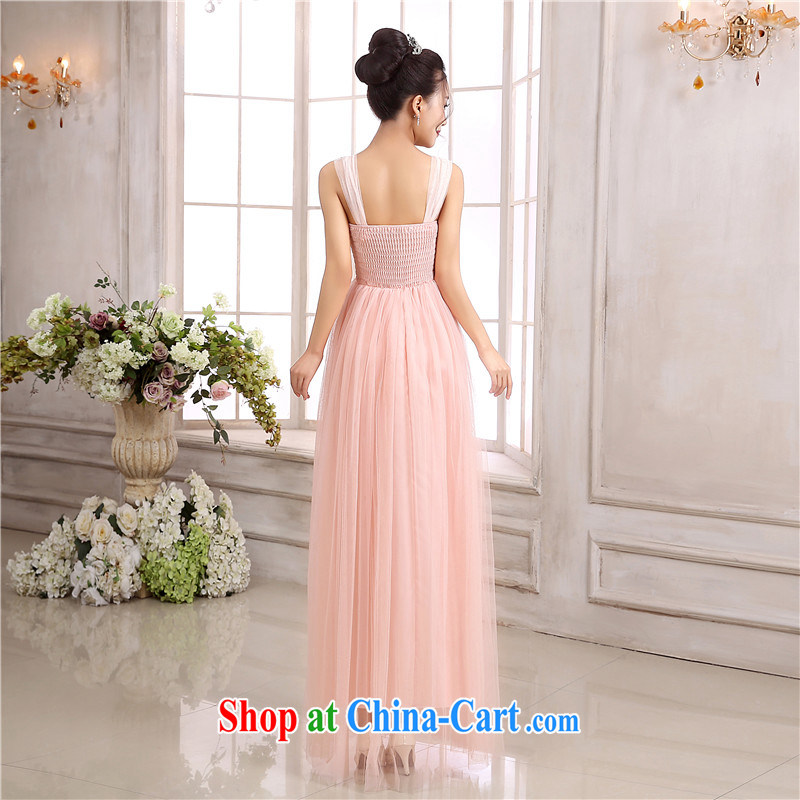 The delivery package as soon as possible the new Korean-style luxury lace straps long skirt large buds Silk Dresses skirt evening show annual short skirts sister bridesmaid dress long skirt pink, code, land is still the garment, and shopping on the Intern