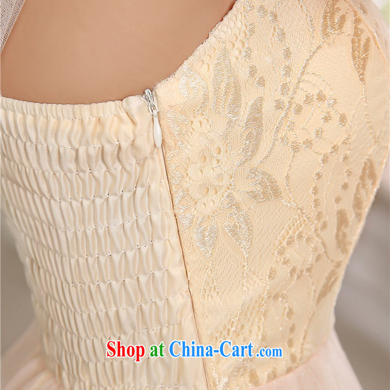 The delivery package as soon as possible the new Korean-style luxury lace straps long skirt large buds Silk Dresses skirt evening show annual short skirts sister bridesmaid dress long skirt pink, code, land is still the garment, and shopping on the Intern