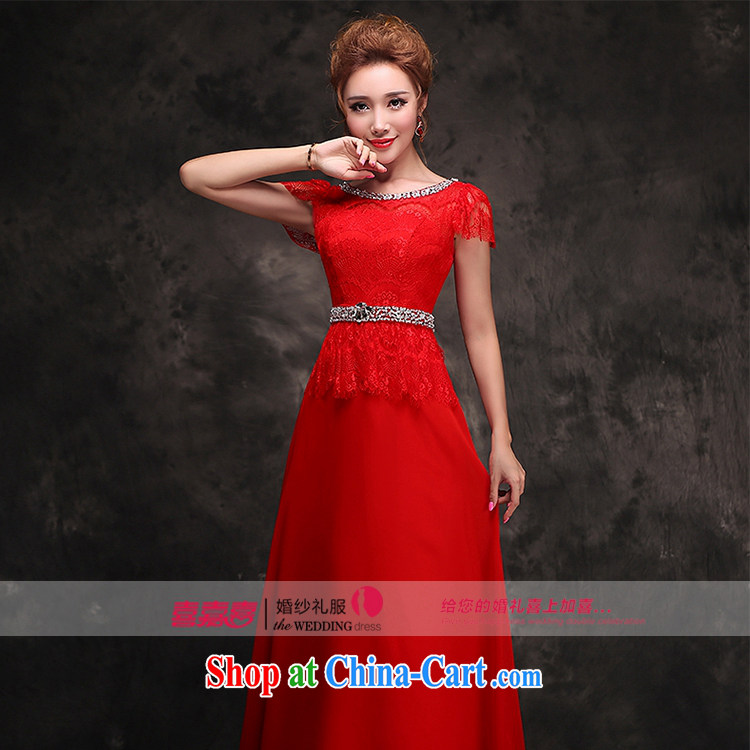Hi Ka-hi 2014 New Long dress bridal toast clothing wedding dresses dresses red and stylish retro autumn and winter F 105 red left size tailored pictures, price, brand platters! Elections are good character, the national distribution, so why buy now enjoy more preferential! Health