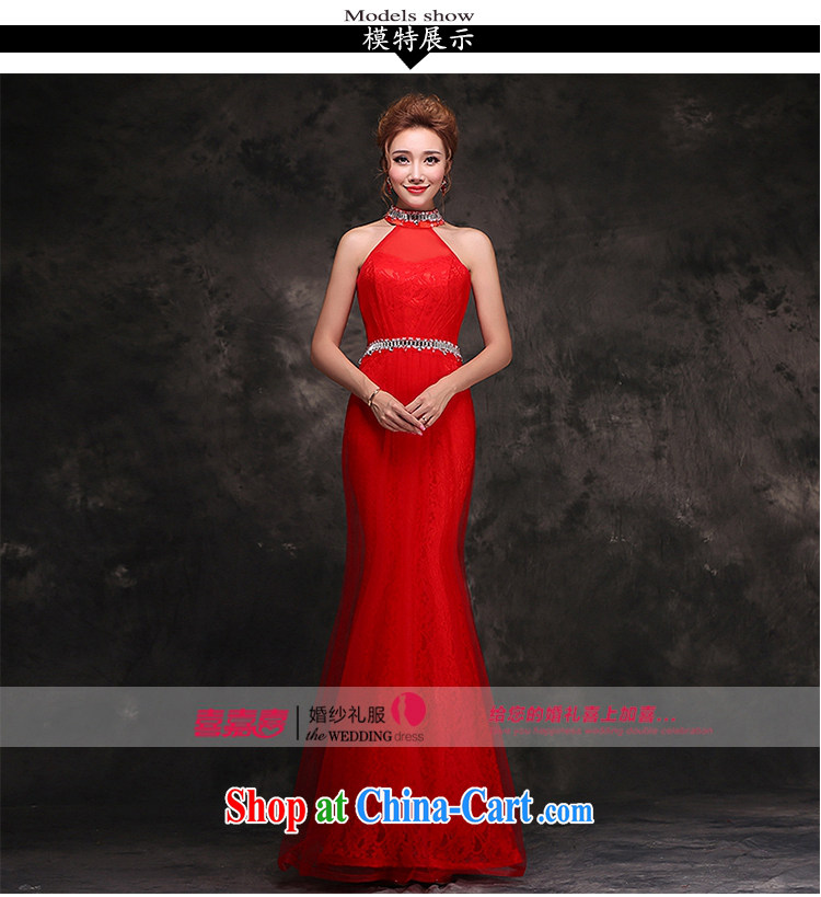 Hi Ka-hi 2014 New Long dress bridal toast clothing wedding dresses red and stylish retro autumn and winter is also dresses F 106 red left size tailored pictures, price, brand platters! Elections are good character, the national distribution, so why buy now enjoy more preferential! Health