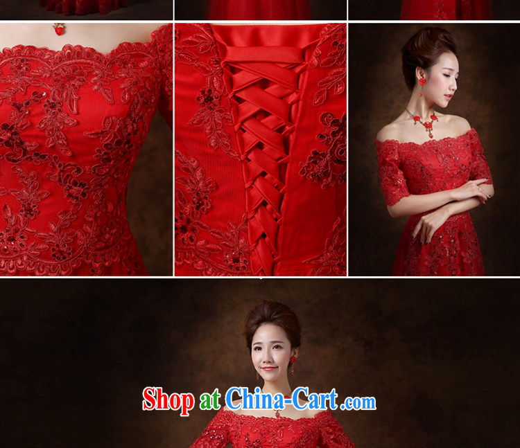 J. MIA toast Service Bridal Fashion 2015 new wedding dress a Field shoulder red long banquet dress female L pictures, price, brand platters! Elections are good character, the national distribution, so why buy now enjoy more preferential! Health