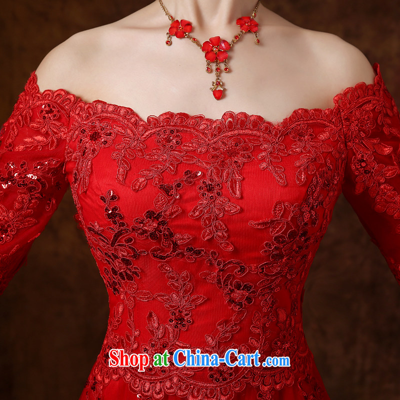 Cheng Kejie MIA toast Service Bridal Fashion 2015 new wedding dress a Field shoulder red long banquet dress female L, Jake Mia, and shopping on the Internet