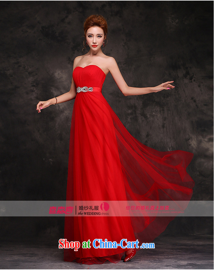 Hi Ka-hi 2014 new bride wedding dress toast winter clothing bridesmaid serving long stylish red dress F 112 red left size tailored pictures, price, brand platters! Elections are good character, the national distribution, so why buy now enjoy more preferential! Health