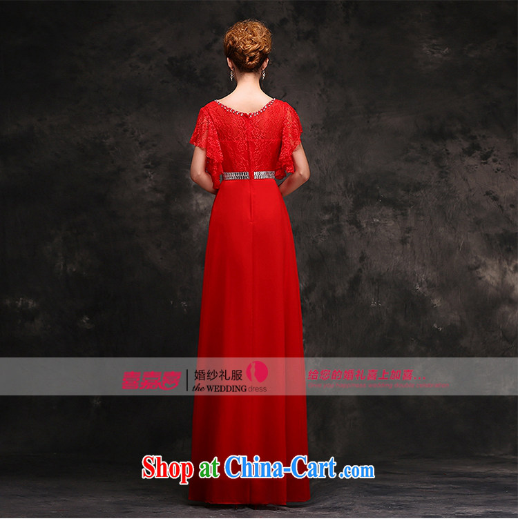 Hi Ka-hi 2014 New Long dress bridal toast clothing wedding dresses Red field shoulder fall and winter F 111 red left size tailored pictures, price, brand platters! Elections are good character, the national distribution, so why buy now enjoy more preferential! Health