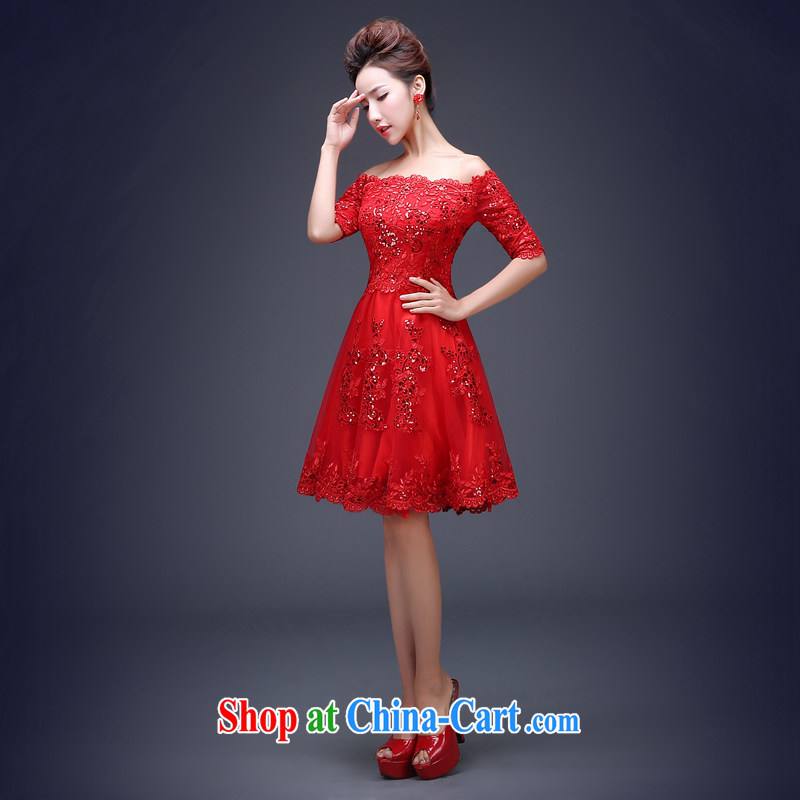 Jie MIA bridal wedding dresses 2015 new small dress uniform toast red smears in his chest waist short bridesmaid dress dress dress red XXXL, Jake Mia, and shopping on the Internet