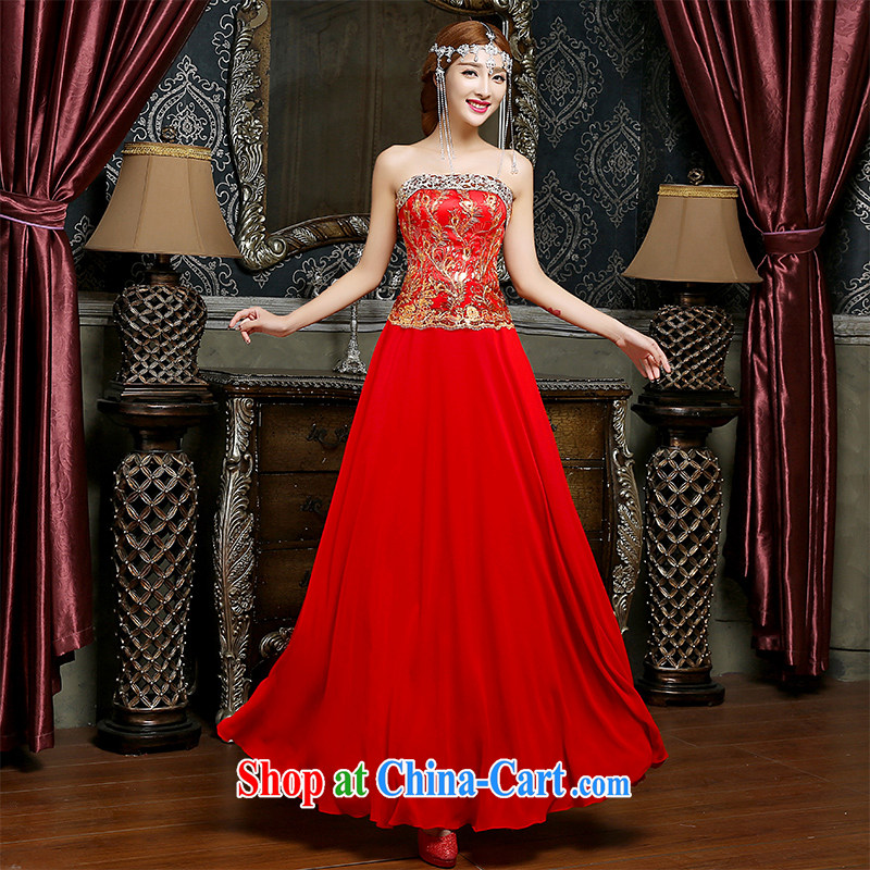 Code Hang Seng bride spring 2015 new bride toast. Stylish wedding dress pregnant women dress long red dress evening dress can be done dress red XXL new pre-sale within the next 7 days off, and Hang Seng bride, shopping on the Internet