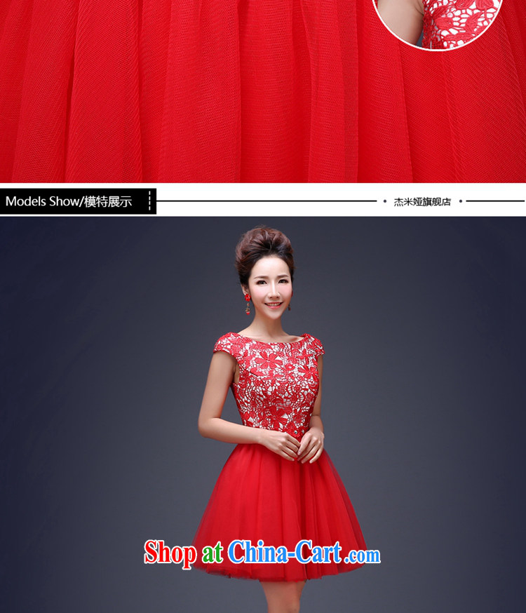 J. MIA 2014 new bridal dresses serving toast red wedding wedding dress short lace dress the girl red XL pictures, price, brand platters! Elections are good character, the national distribution, so why buy now enjoy more preferential! Health