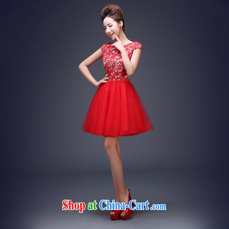 Jie MIA 2014 new bridal dresses serving toast red wedding wedding dress short lace dress the girl red XL, Jake Mia, shopping on the Internet