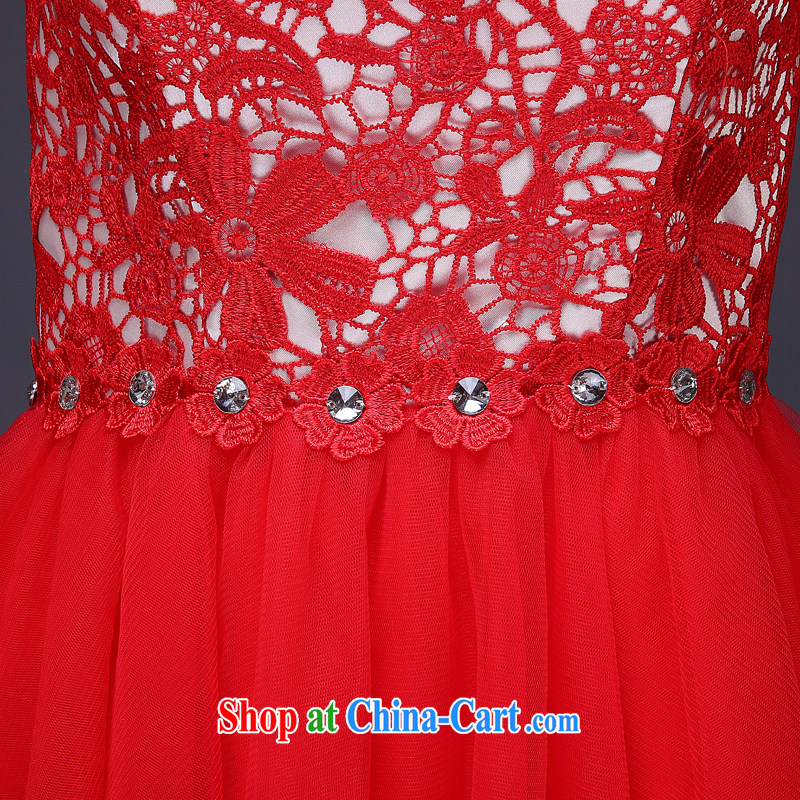 Jie MIA 2014 new bridal dresses serving toast red wedding wedding dress short lace dress the girl red XL, Jake Mia, shopping on the Internet