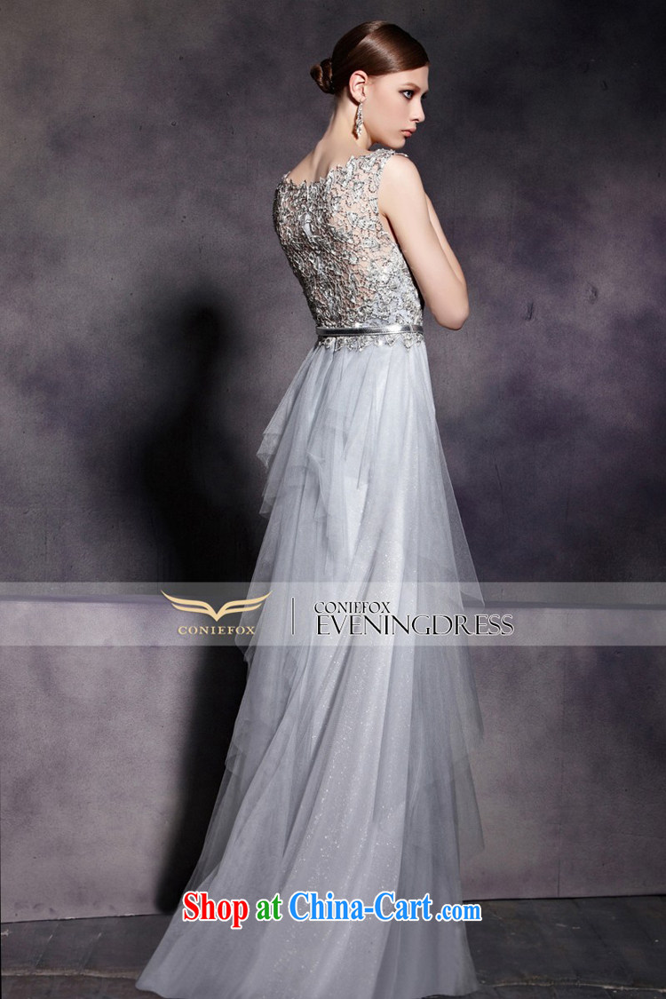 Creative Fox Evening Dress 2015 new bows dress silver bridal bridesmaid dress long skirt long dual-shoulder dress moderator dress 30,561 picture color M pictures, price, brand platters! Elections are good character, the national distribution, so why buy now enjoy more preferential! Health