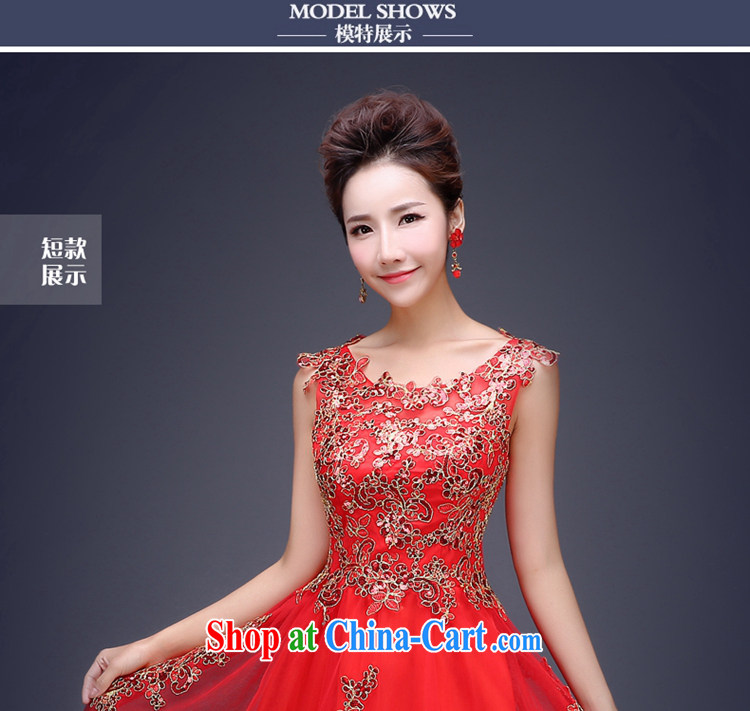 J. MIA 2014 new Winter load marriages wedding dresses beauty long red shoulders serving toast dress female Red short M pictures, price, brand platters! Elections are good character, the national distribution, so why buy now enjoy more preferential! Health