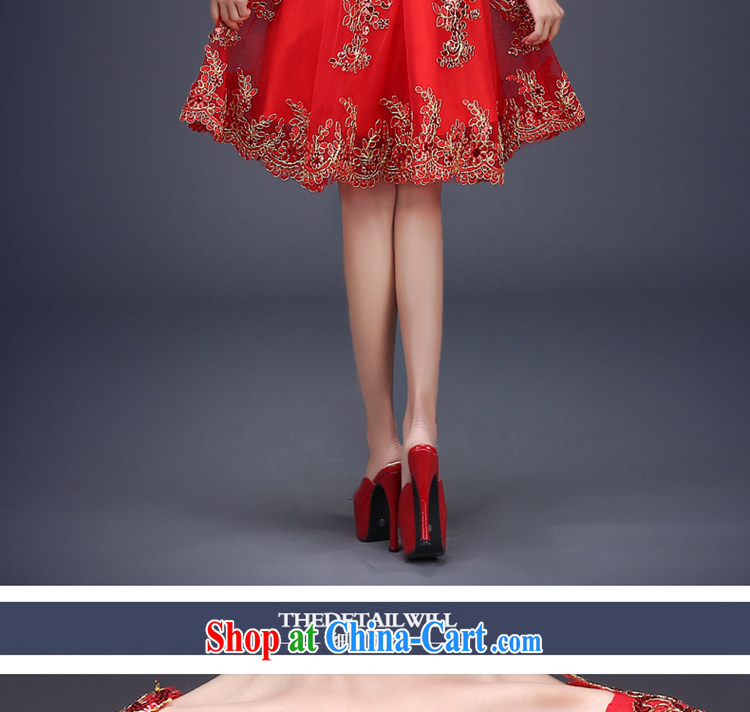 J. MIA 2014 new Winter load marriages wedding dresses beauty long red shoulders serving toast dress female Red short M pictures, price, brand platters! Elections are good character, the national distribution, so why buy now enjoy more preferential! Health