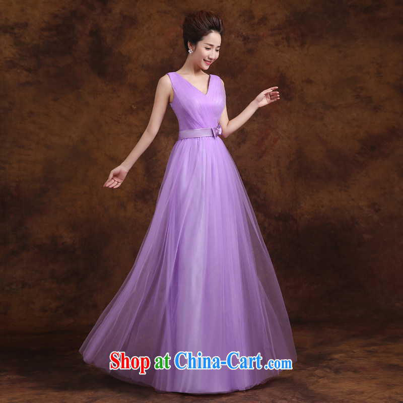 Jie MIA bridesmaid service long 2015 new Korean purple shoulders bridesmaid single shoulder-straps and sisters dress evening dress D L, Jericho, Mia, and shopping on the Internet