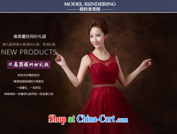 Cheng Kejie MIA toast Service Bridal wedding dresses 2015 new wine red long marriage bridesmaid serving double-shoulder Evening Dress Evening Dress snow bruised XXL pictures, price, brand platters! Elections are good character, the national distribution, so why buy now enjoy more preferential! Health