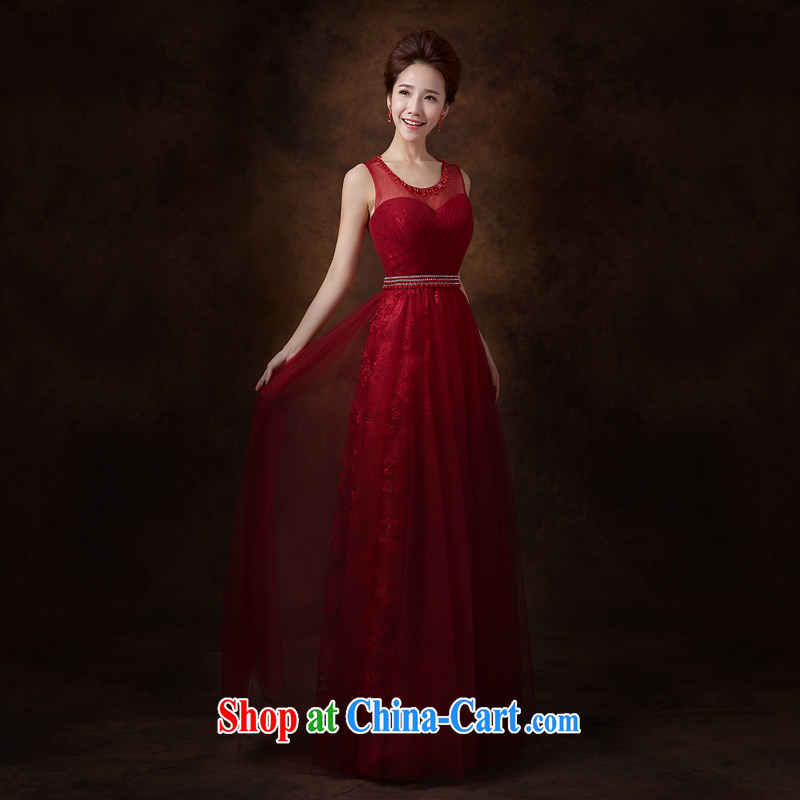 Jie MIA toast Service Bridal wedding dresses 2015 new wine red long marriage bridesmaid serving double-shoulder Evening Dress Evening Dress snow XXL bruised, Jake Mia, shopping on the Internet