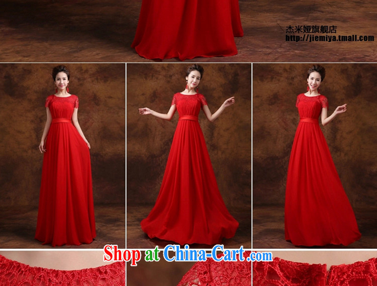 J. MIA toast Service Bridal Fashion 2015 new wedding dresses shoulders lace long marriage dress, Autumn red long XXL pictures, price, brand platters! Elections are good character, the national distribution, so why buy now enjoy more preferential! Health