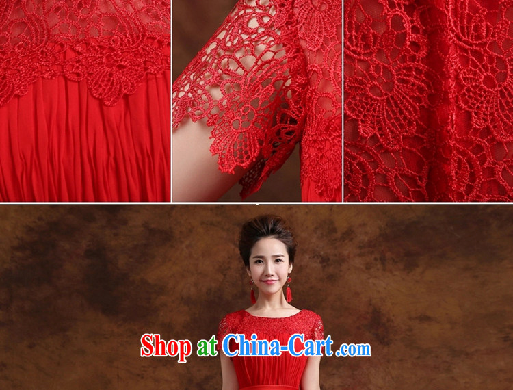 J. MIA toast Service Bridal Fashion 2015 new wedding dresses shoulders lace long marriage dress, Autumn red long XXL pictures, price, brand platters! Elections are good character, the national distribution, so why buy now enjoy more preferential! Health