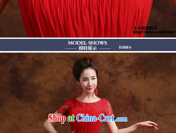 J. MIA toast Service Bridal Fashion 2015 new wedding dresses shoulders lace long marriage dress, Autumn red long XXL pictures, price, brand platters! Elections are good character, the national distribution, so why buy now enjoy more preferential! Health