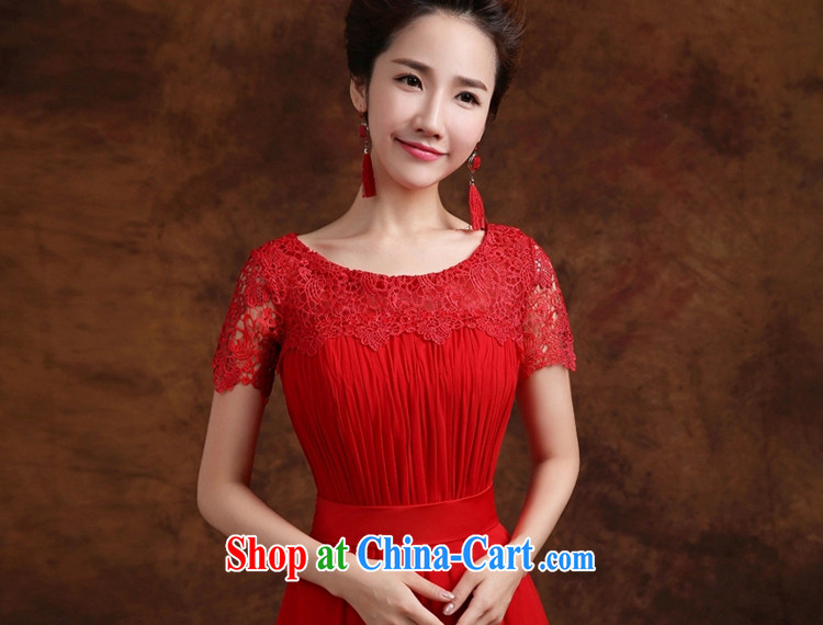 J. MIA toast Service Bridal Fashion 2015 new wedding dresses shoulders lace long marriage dress, Autumn red long XXL pictures, price, brand platters! Elections are good character, the national distribution, so why buy now enjoy more preferential! Health