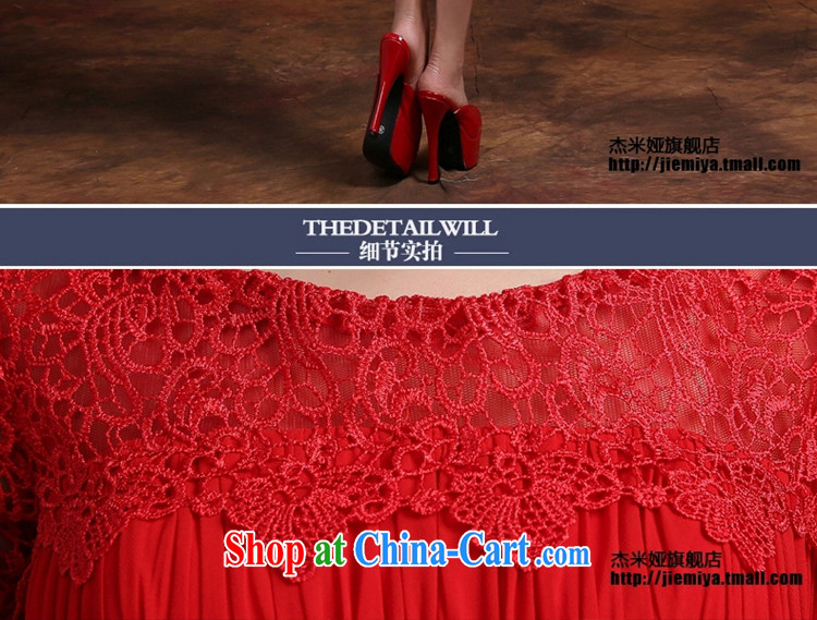 J. MIA toast Service Bridal Fashion 2015 new wedding dresses shoulders lace long marriage dress, Autumn red long XXL pictures, price, brand platters! Elections are good character, the national distribution, so why buy now enjoy more preferential! Health