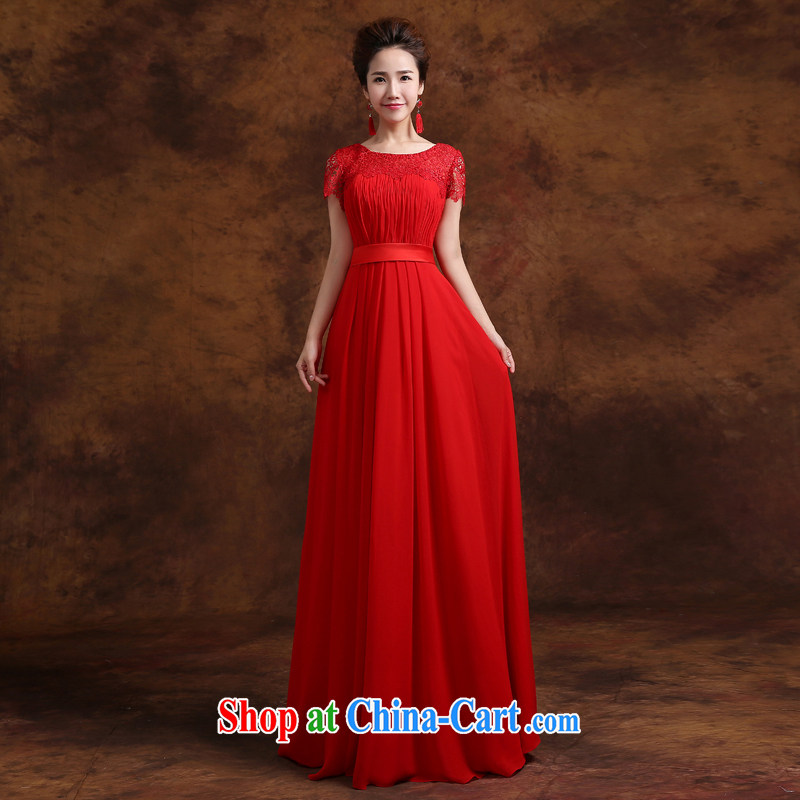 Cheng Kejie MIA toast Service Bridal Fashion 2015 new wedding dresses double-shoulder lace long marriage dress, Autumn red long XXL, Jake Mia, and shopping on the Internet