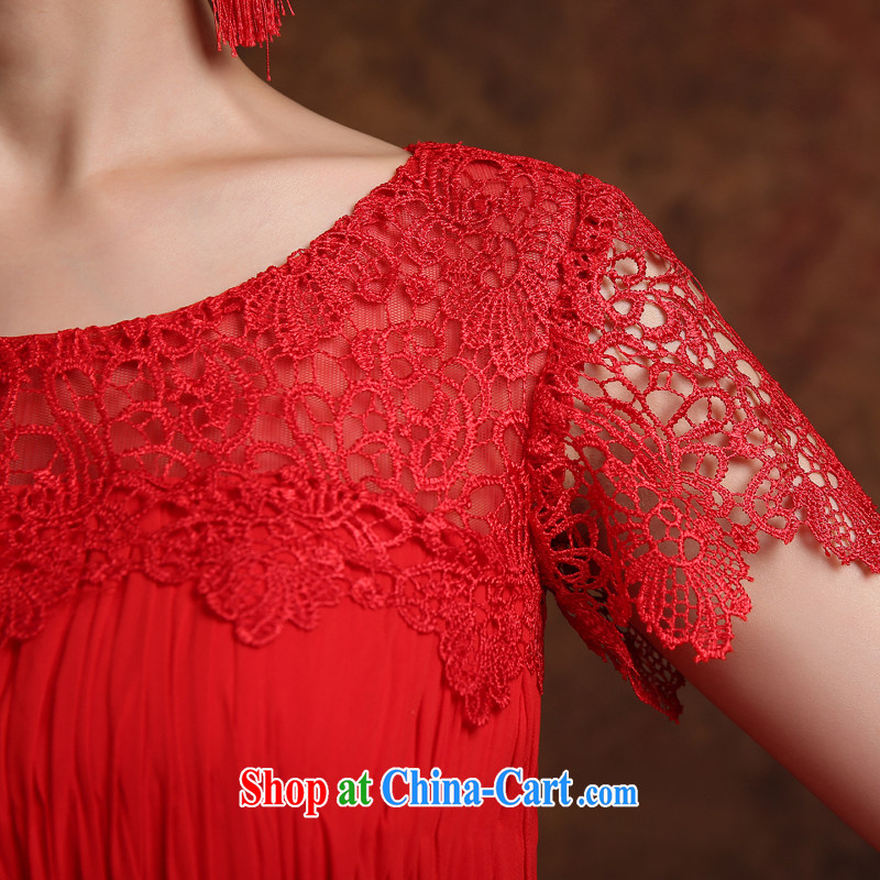 Cheng Kejie MIA toast Service Bridal Fashion 2015 new wedding dresses double-shoulder lace long marriage dress, Autumn red long XXL, Jake Mia, and shopping on the Internet