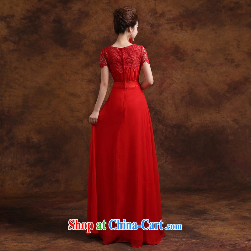 Cheng Kejie MIA toast Service Bridal Fashion 2015 new wedding dresses double-shoulder lace long marriage dress, Autumn red long XXL, Jake Mia, and shopping on the Internet