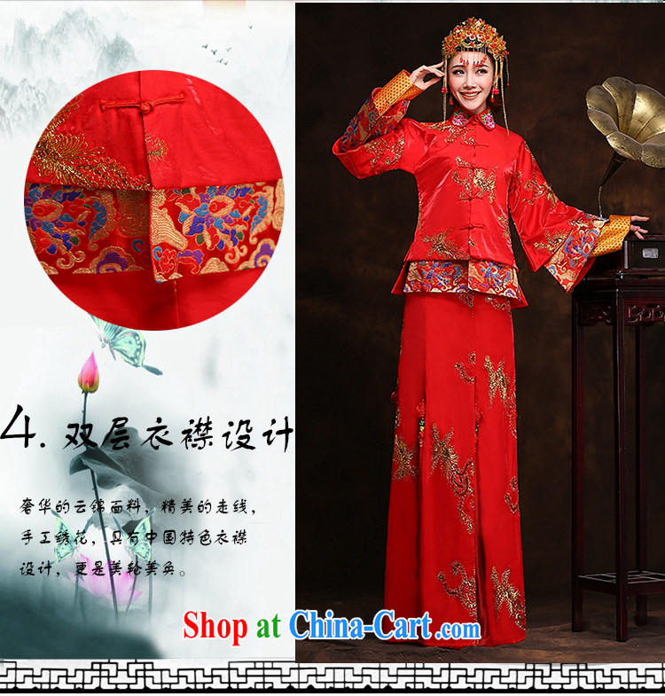 Hi Ka-hi new 2014 winter retro dresses show reel toast serving serving Chinese classical wedding dresses long XH 88 Sau wo service XXL pictures, price, brand platters! Elections are good character, the national distribution, so why buy now enjoy more preferential! Health