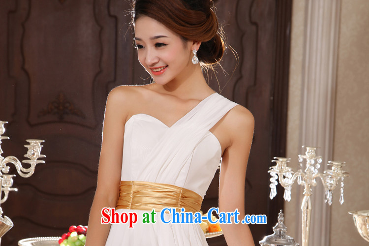 Honey, bride new bridal gown bridesmaid wedding toast clothing dress strap wedding short evening dress long single shoulder larger light blue XXL pictures, price, brand platters! Elections are good character, the national distribution, so why buy now enjoy more preferential! Health