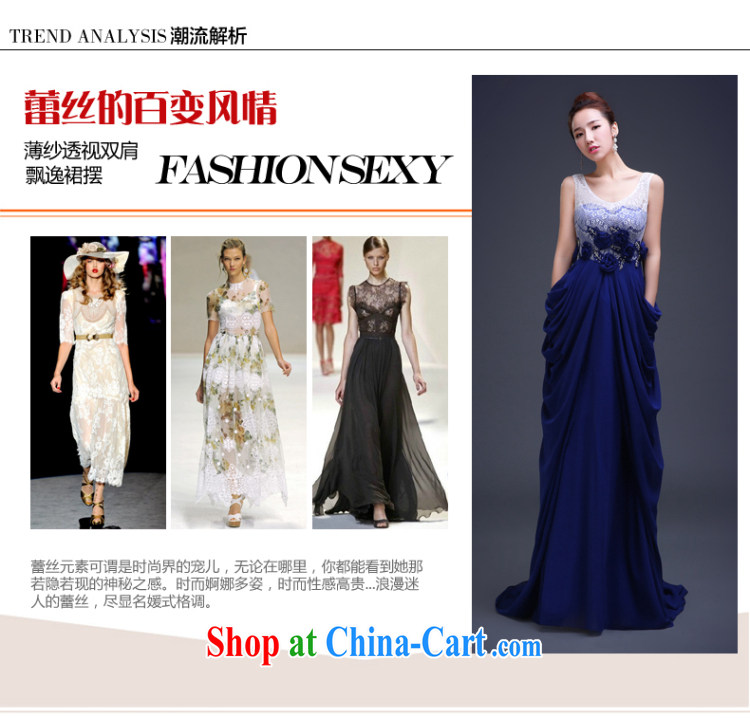 Ting Beverly dress tail 2015 annual new autumn and winter banquet bridesmaid dress stylish spring bridal toast serving long Lake Beauty blue XXL pictures, price, brand platters! Elections are good character, the national distribution, so why buy now enjoy more preferential! Health