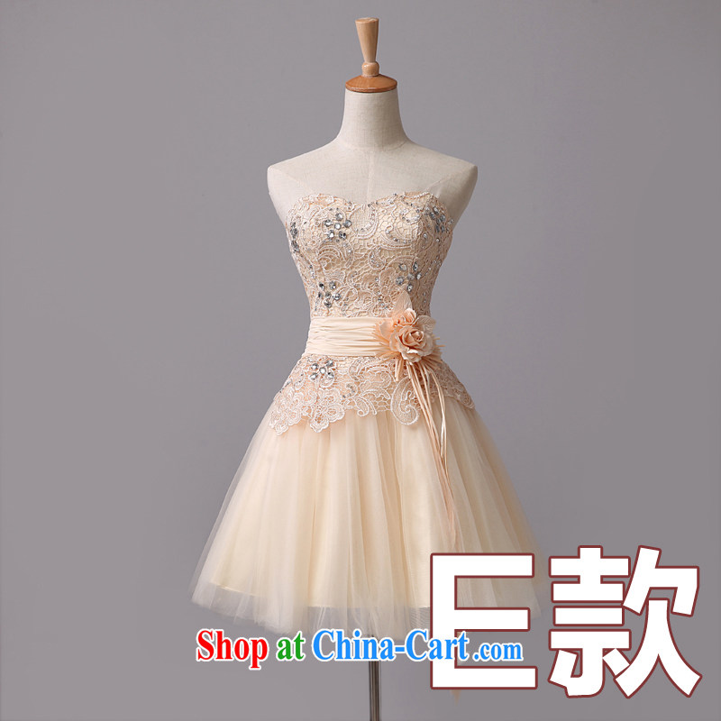 Code hang bridal bridesmaid dresses in wedding dresses new 2015 spring wedding dresses serving toast short, Champagne colored dress bridesmaid in multi-color optional champagne color E XXXL paragraph